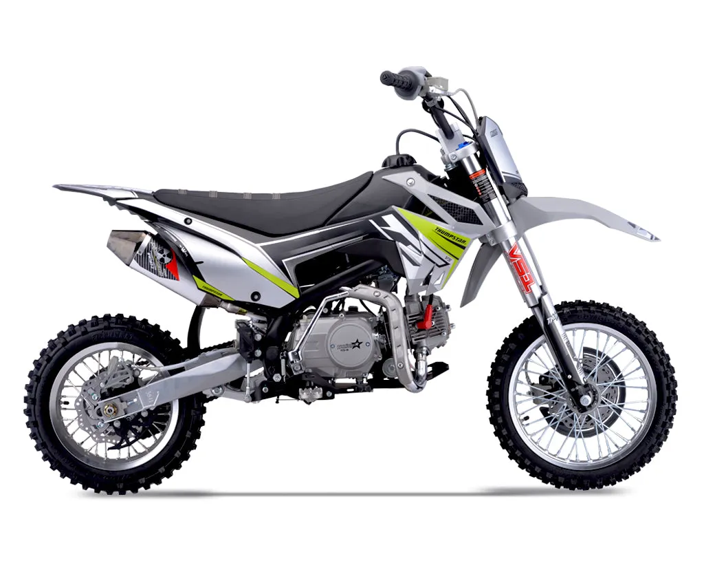 Thumpstar TSB112 V5 110cc pit bike, right side view